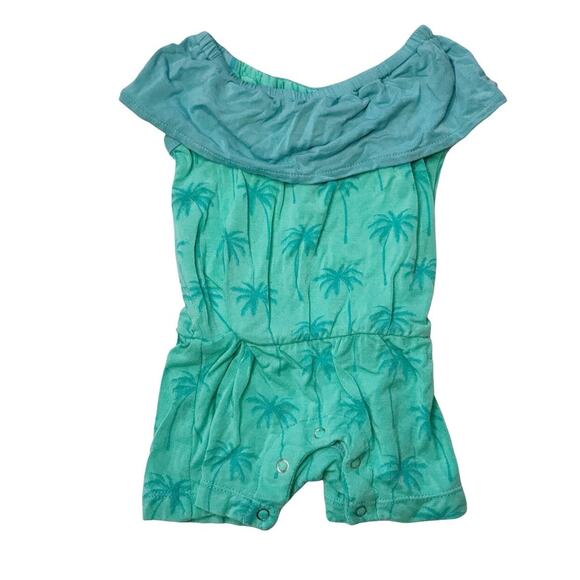 Kickee Pants Glass Palm Trees Mexico Romper 0-3M - Picture 1 of 4